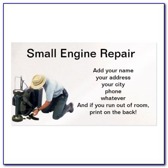 Small Engine Repair Business Card Templates