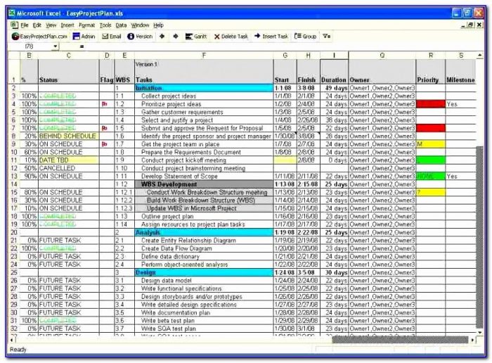 Software Implementation Project Plan Template Excel