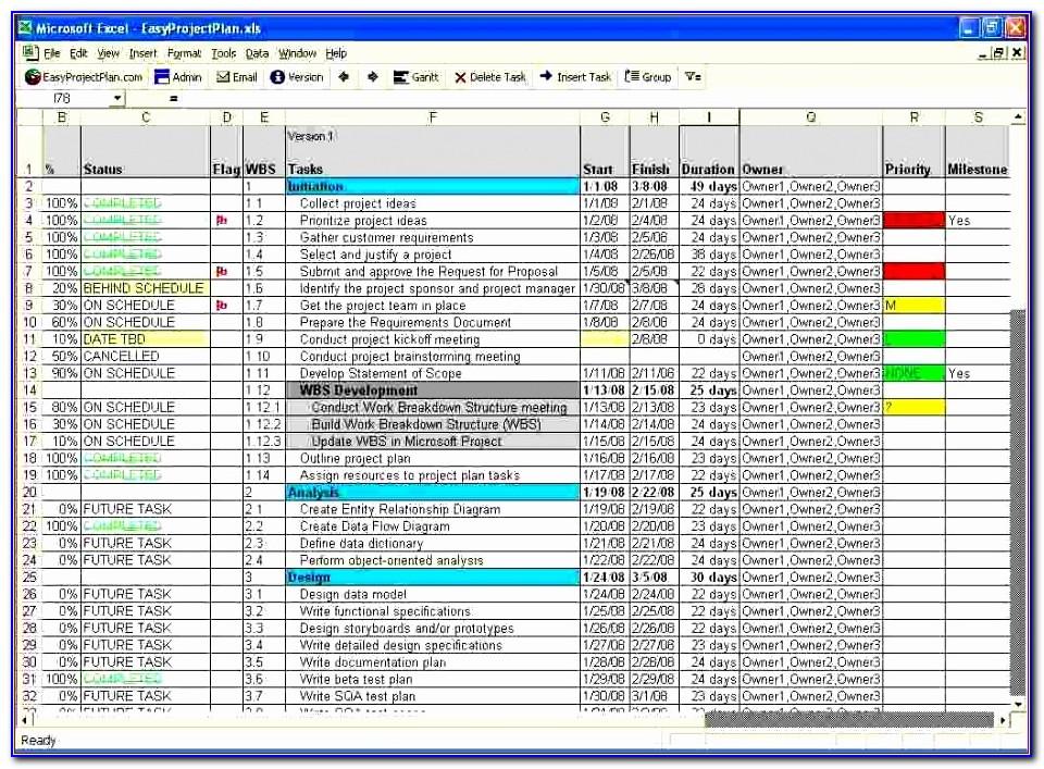 Software Implementation Project Plan Template Excel