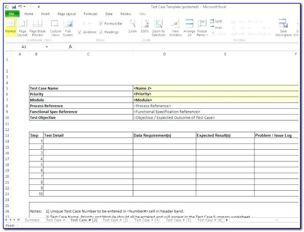 Software Test Case Template Excel Download Free
