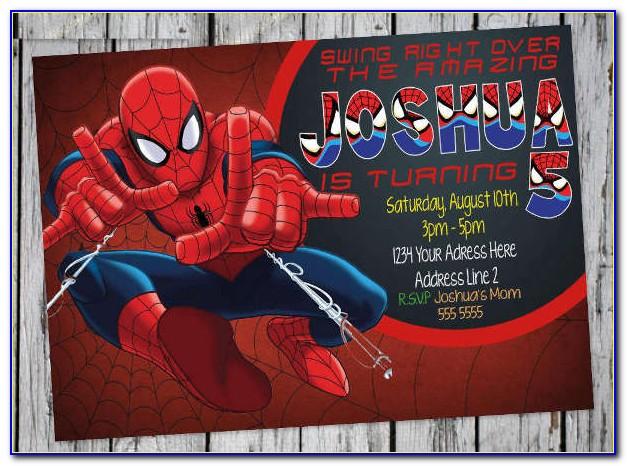 Spiderman Birthday Party Invitation Templates