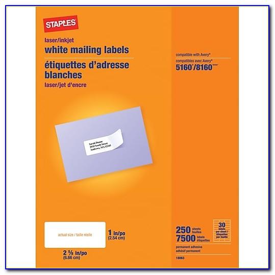 Staples Mailing Labels Template 5162