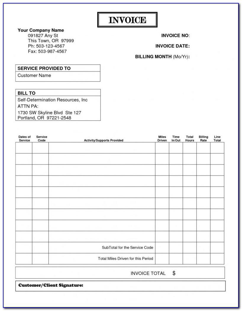 Templates For Billing Invoice