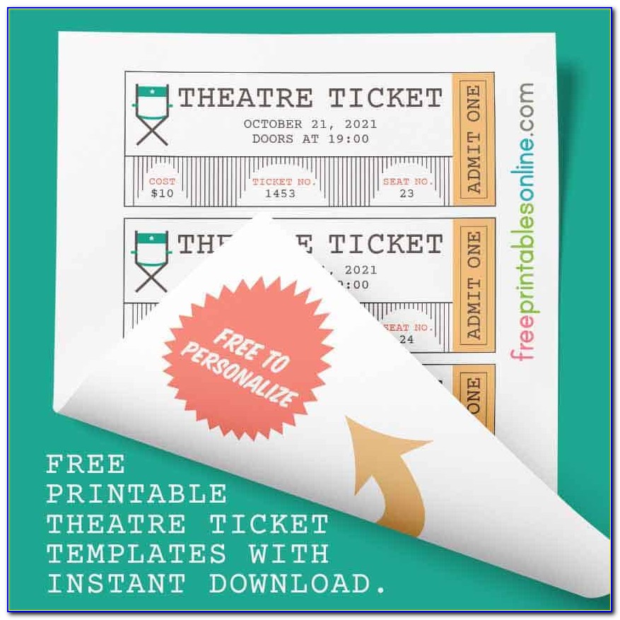 Theatre Ticket Template Word