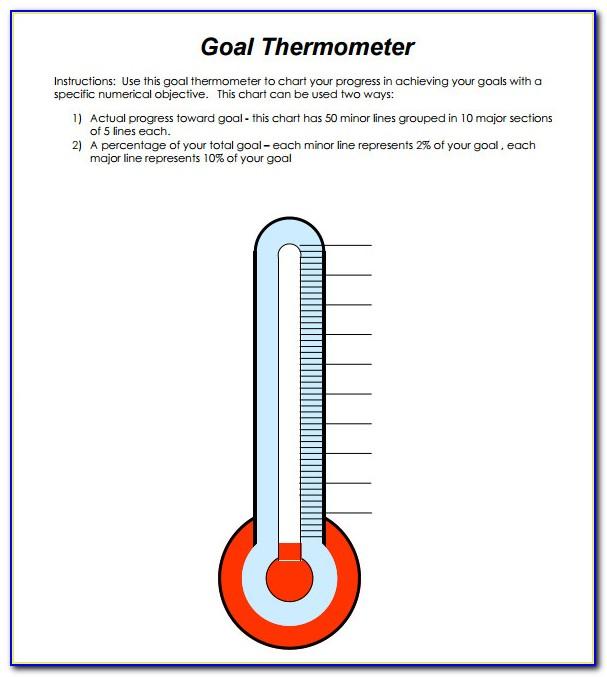 Thermometer Sales Tracker Template
