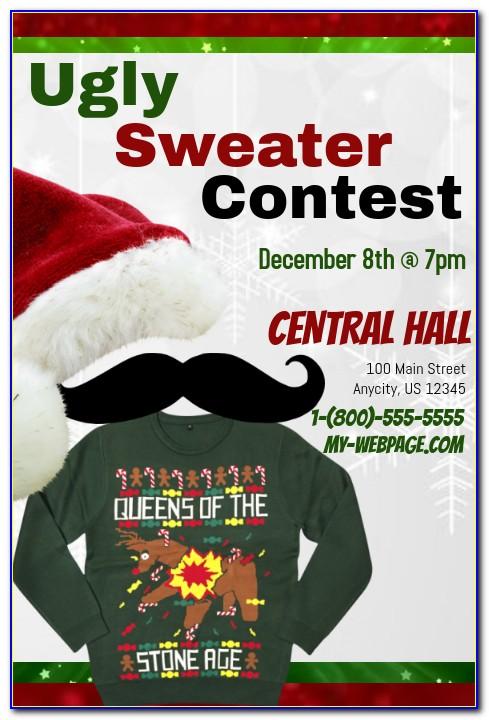 Ugly Sweater Contest Flyer Template Free