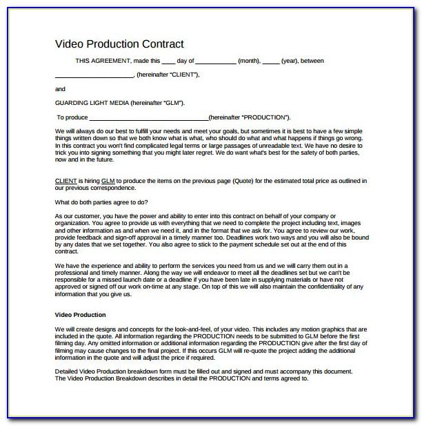 Videography Contract Template Pdf