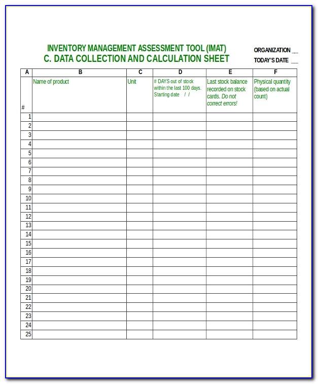 Warehouse Inventory Excel Template Free Download