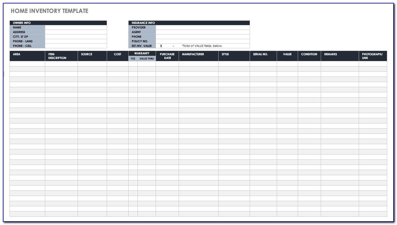 Warehouse Inventory Template Excel