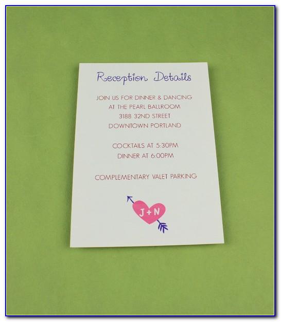 Wedding Reception Card Template