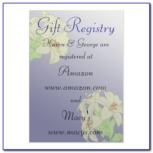 Wedding Registry Announcement Cards Template
