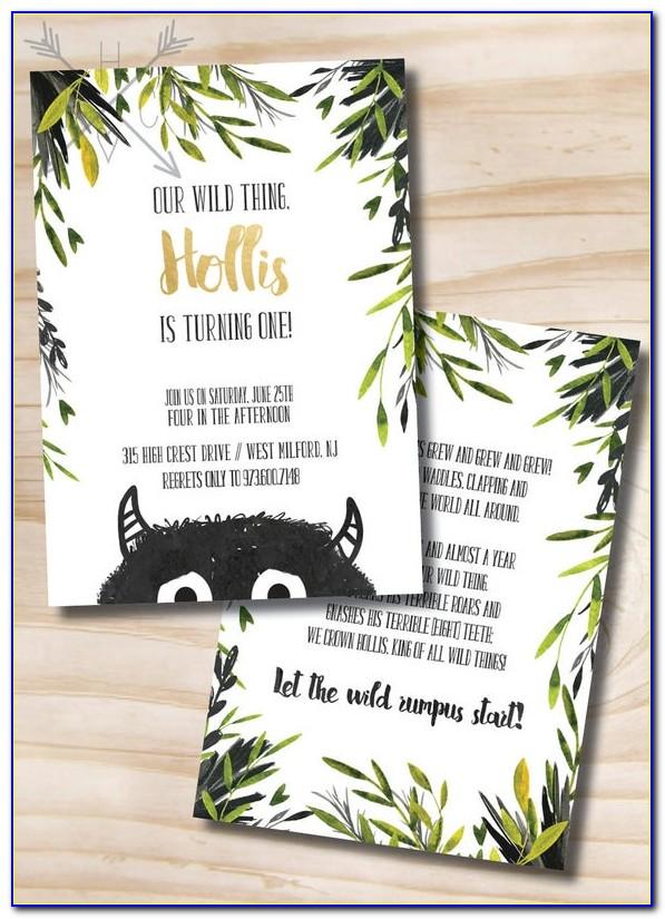 Where The Wild Things Are Birthday Invitation Template Free