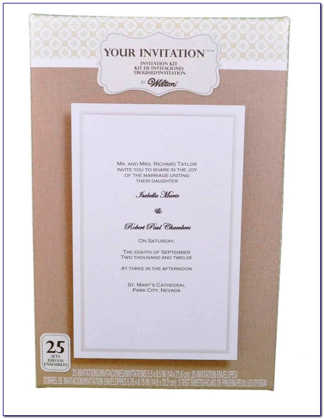 Wilton Wedding Invitation Kit Template