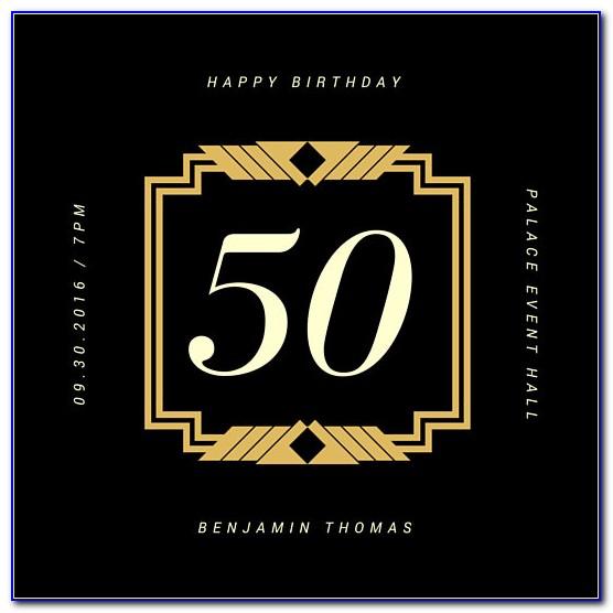 50th Birthday Tarpaulin Template