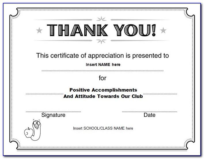 Appreciation Certificate Printable