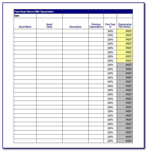 Asset Inventory Template Excel