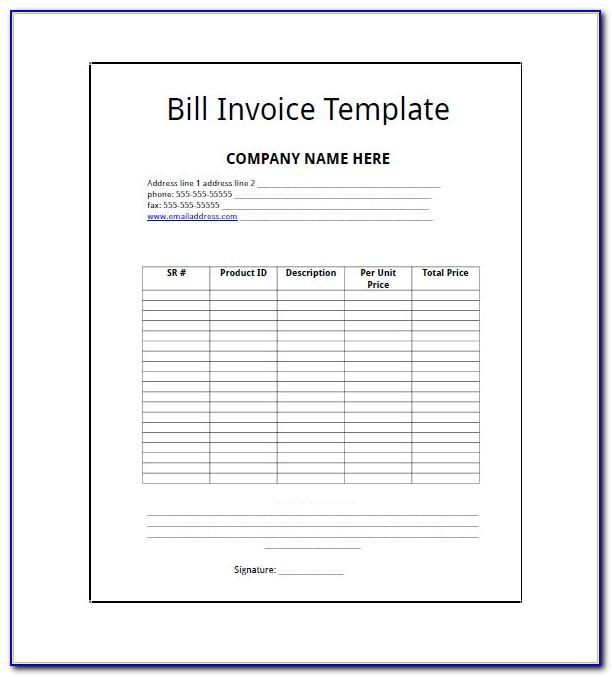 Billing Invoice Sample