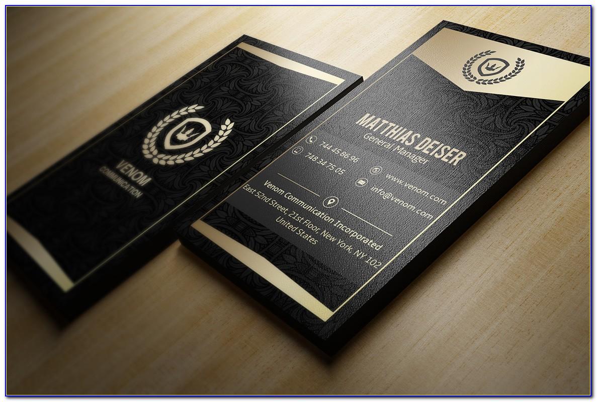 Black And Gold Business Card Templates