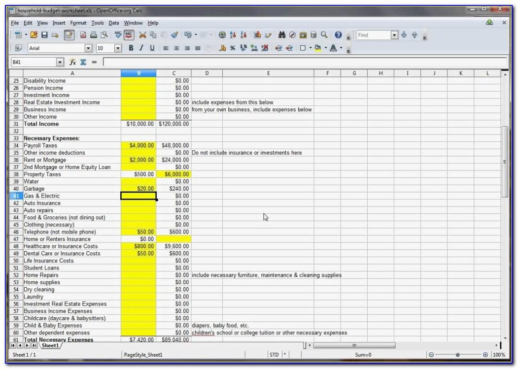 Budget Spreadsheet Template Excel 2007