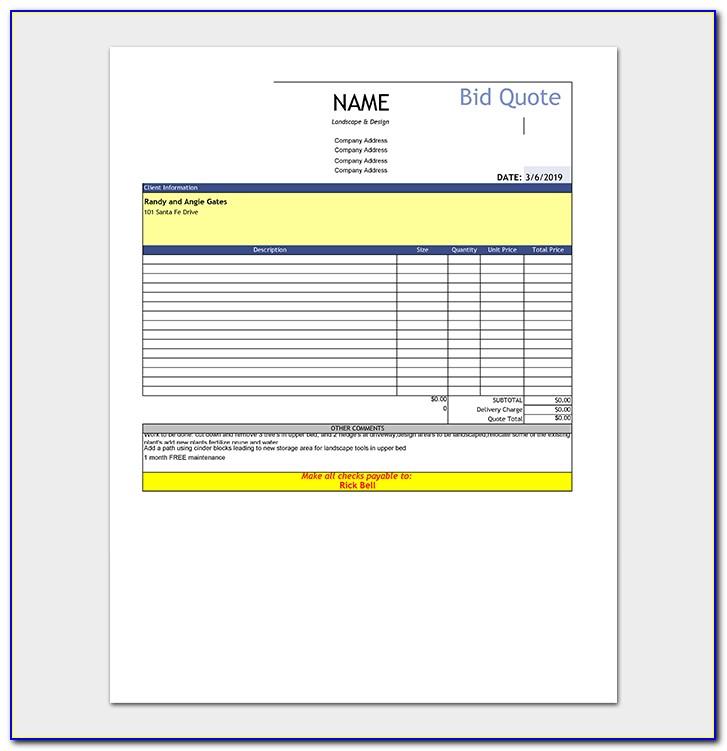 Builders Invoice Template Free Download