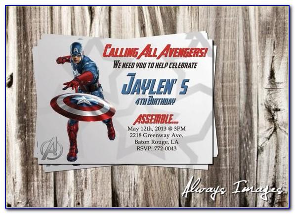 Captain America Party Invitation Template