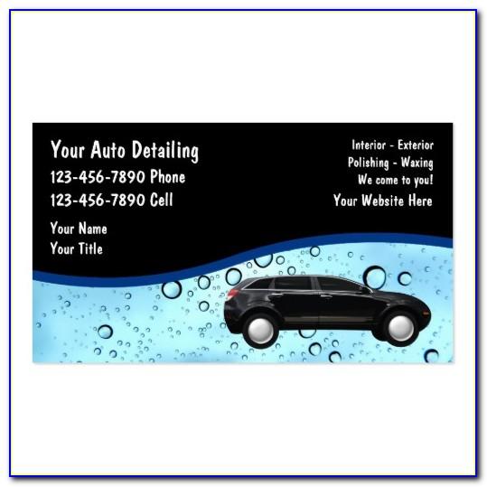 Car Detail Business Card Sample