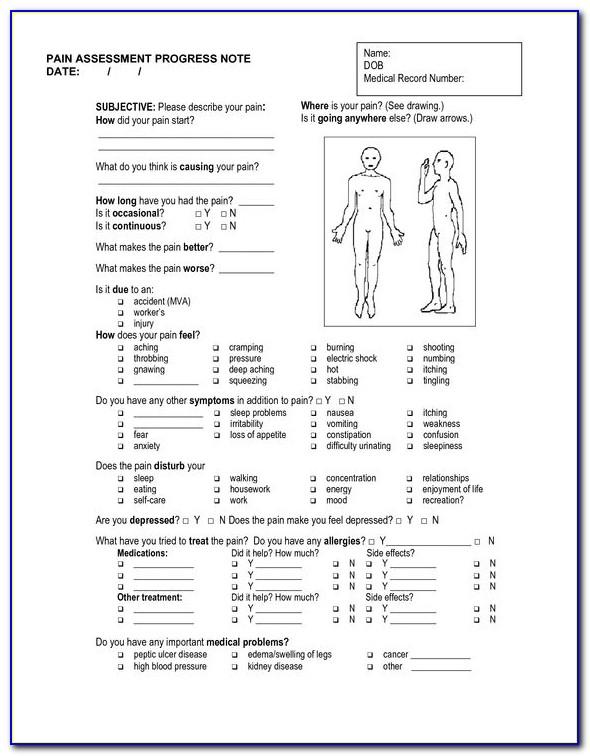 Chiropractic Progress Report Form