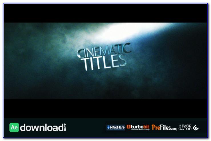 Cinematic Title After Effects Template Free Download