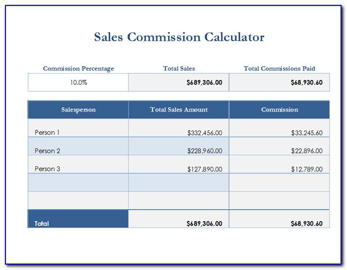 Commission Structure For Sales Template