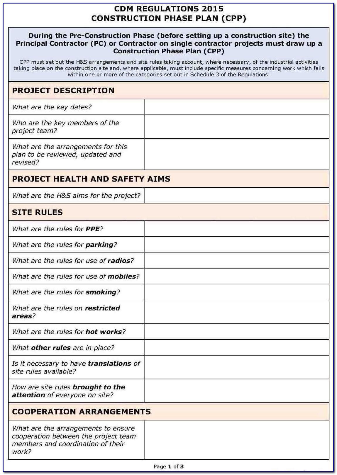 Construction Health And Safety Audit Report Template