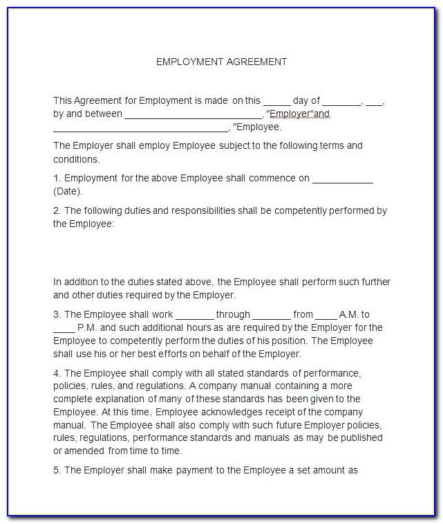Contractors Contract Form