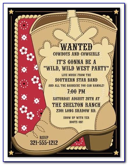 Country Western Invitation Templates Free
