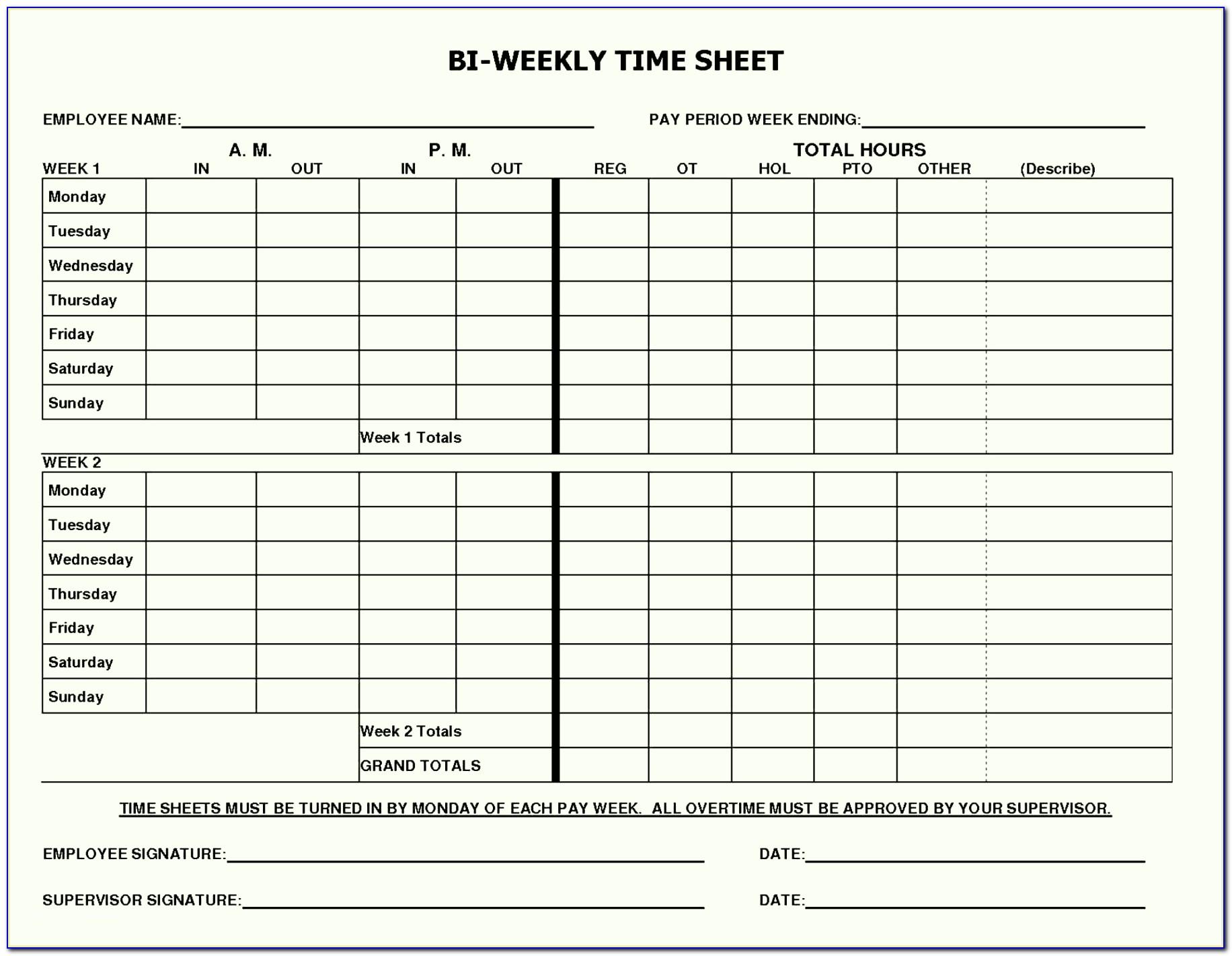 Daily Timesheet Template Excel With Tasks
