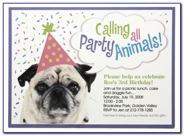 Dog Birthday Party Invitation Templates