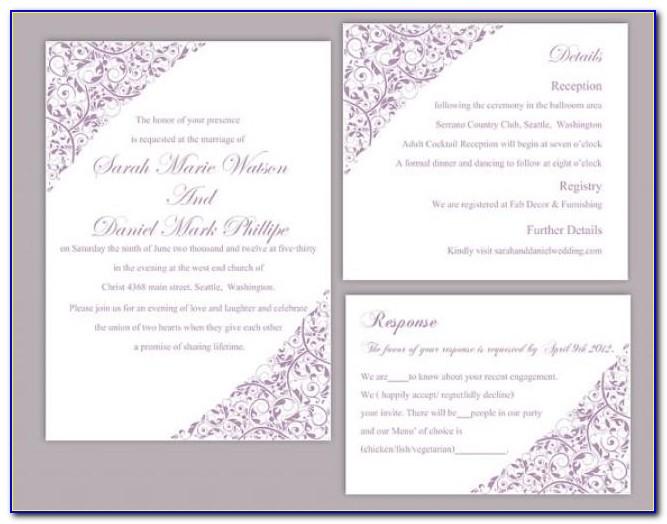 Download Free Wedding Invitation Templates For Word