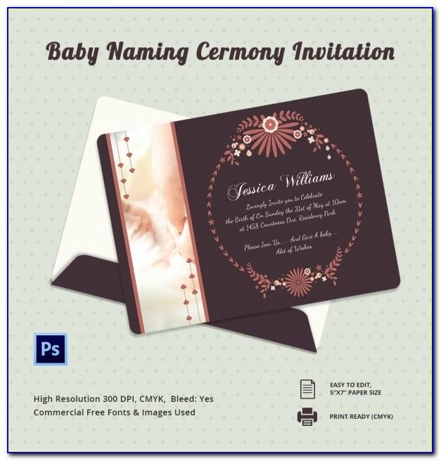 Editable Naming Ceremony Invitation Templates Free Download