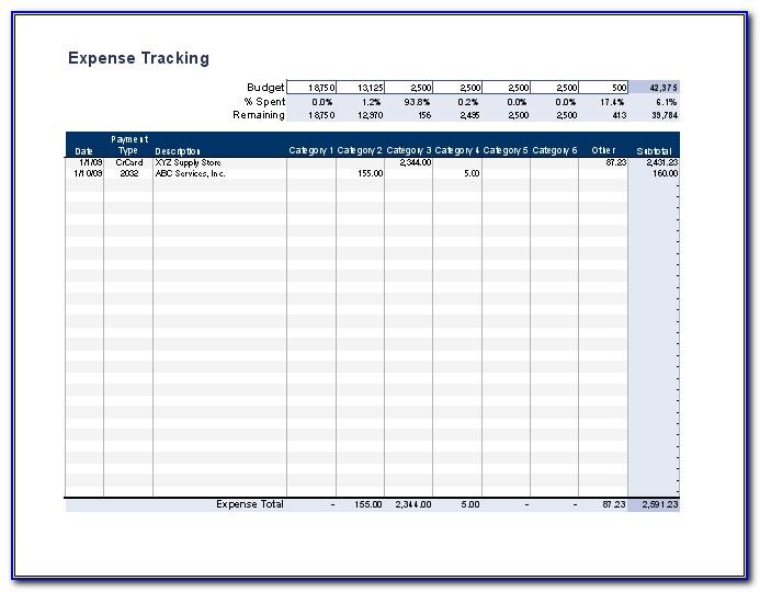 Expense Worksheet Template Excel