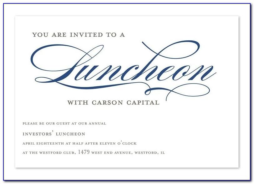 Formal Lunch Invitation Template