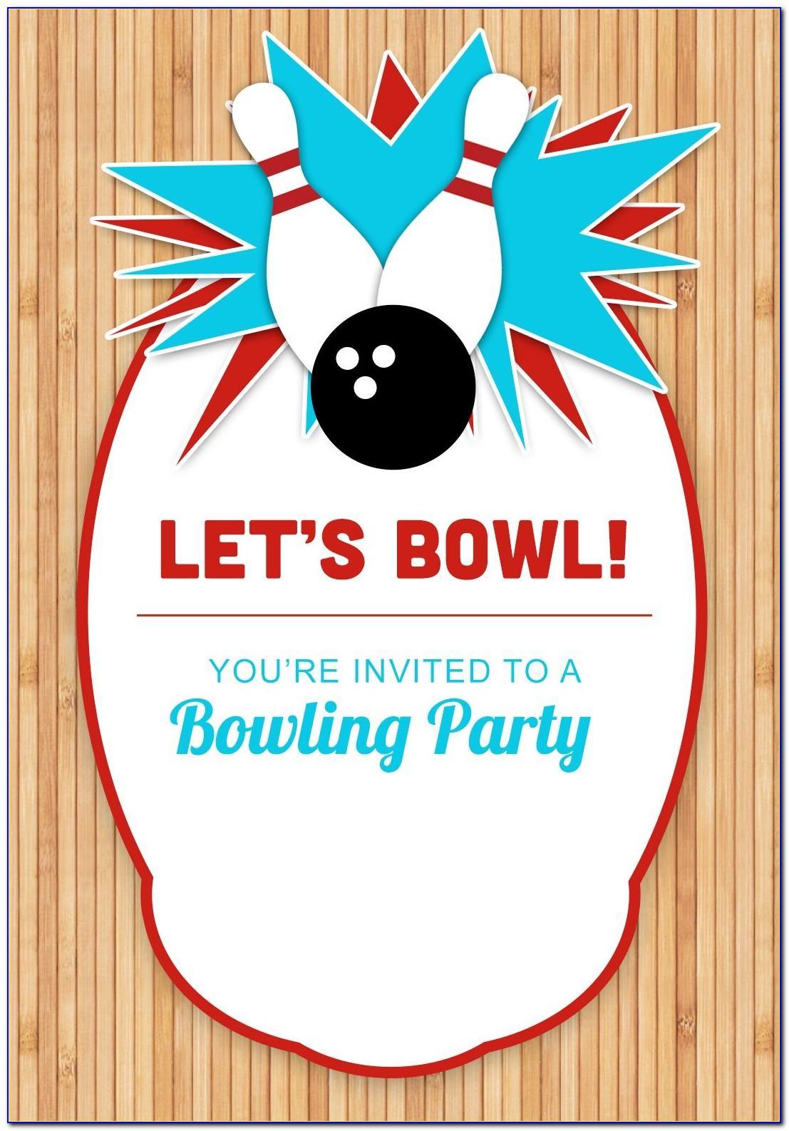 Free Bowling Birthday Invitation Templates