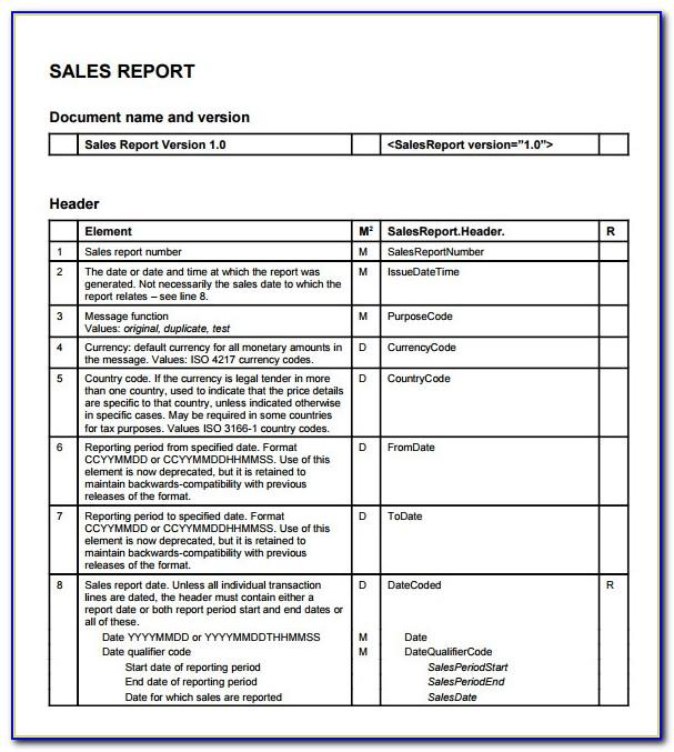 Free Excel Sales Call Report Template