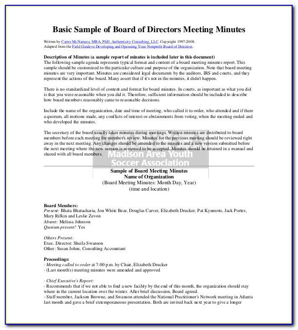 Free Meeting Minutes Template With Action Items