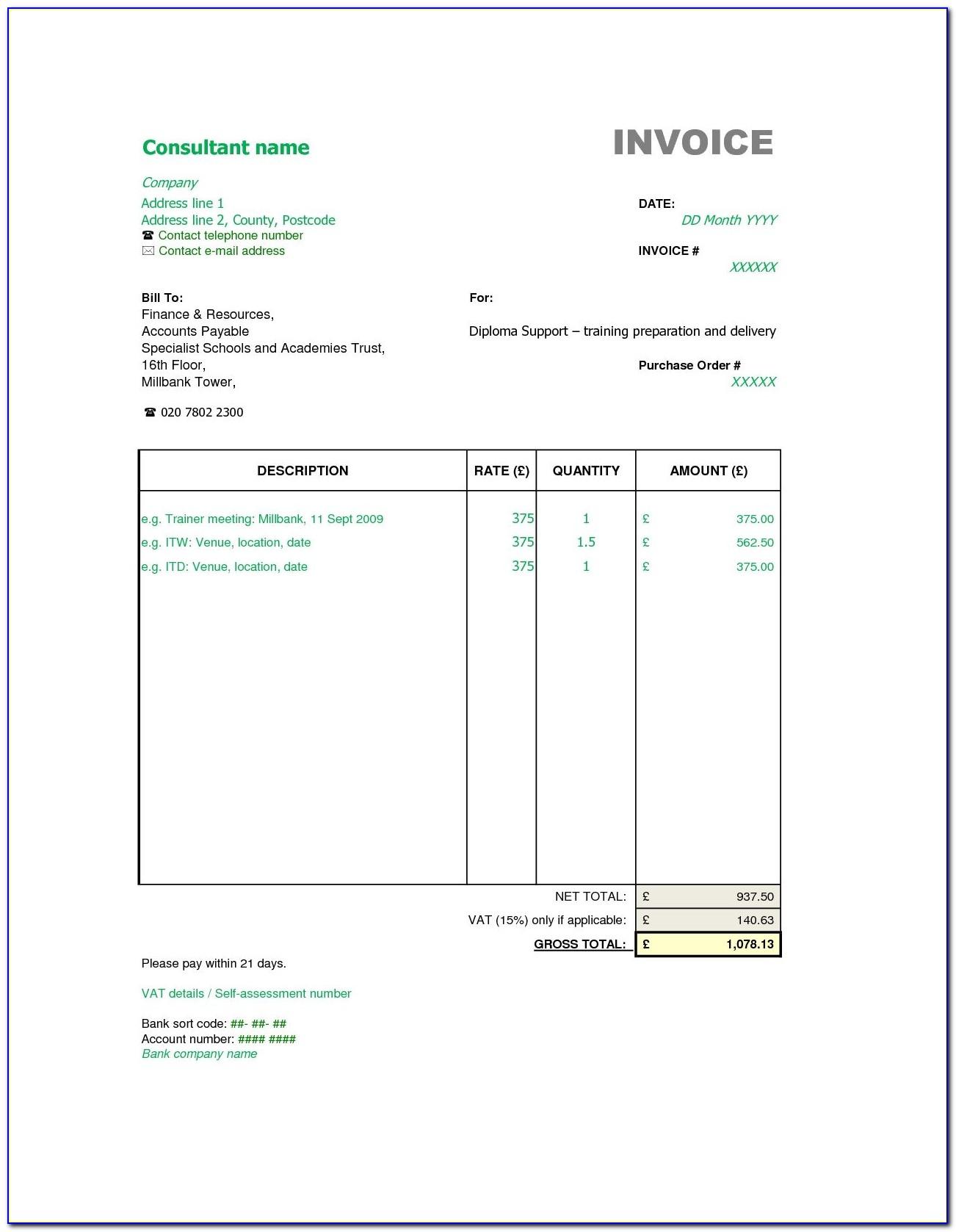 Free Modern Invoice Template Word