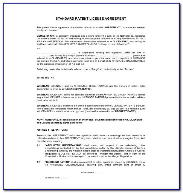 Free Software License Agreement Template