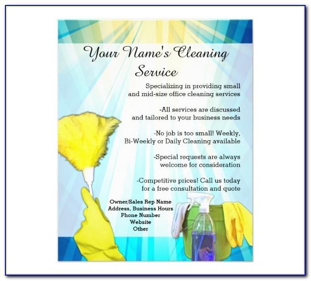 Free Templates For Cleaning Business Flyers