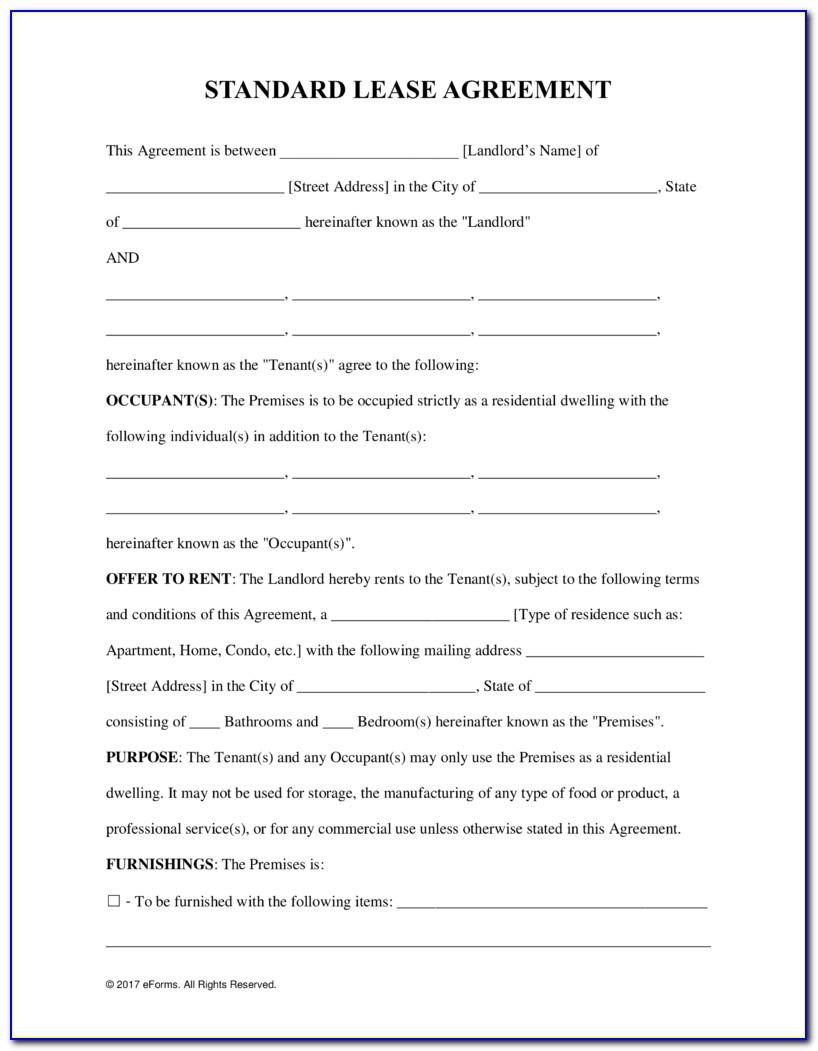 Free Word Template Lease Agreement