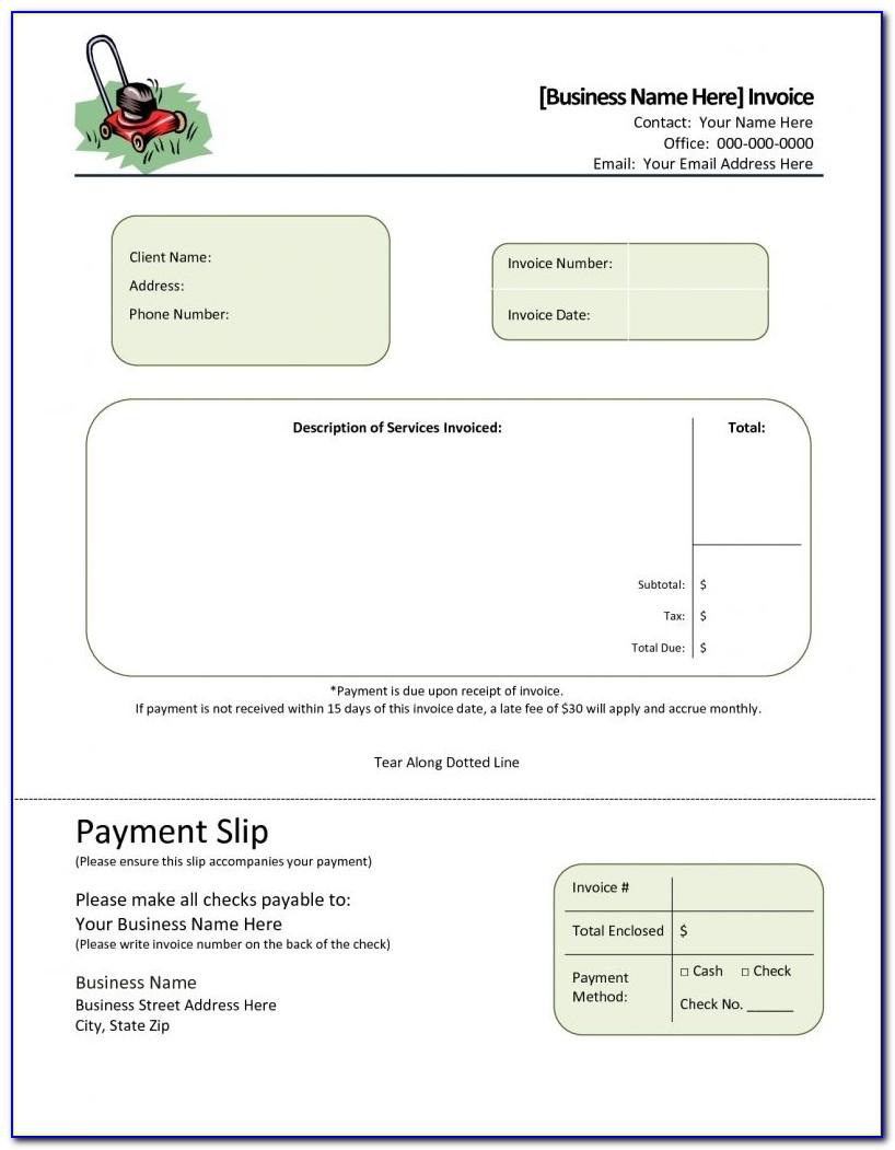 Gardening Services Invoice Template