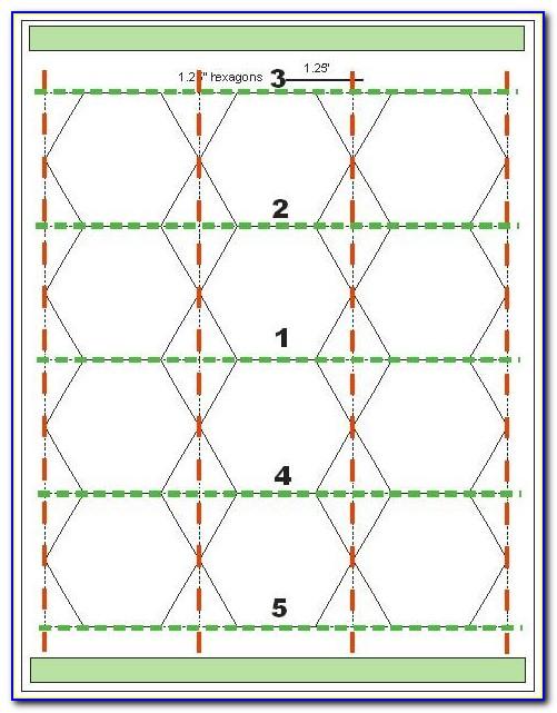 Hexagon Printable Template Quilting