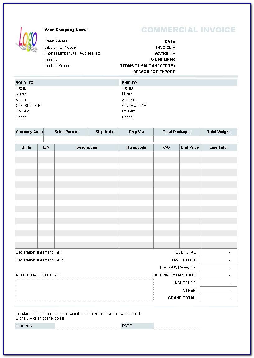 International Invoice Form