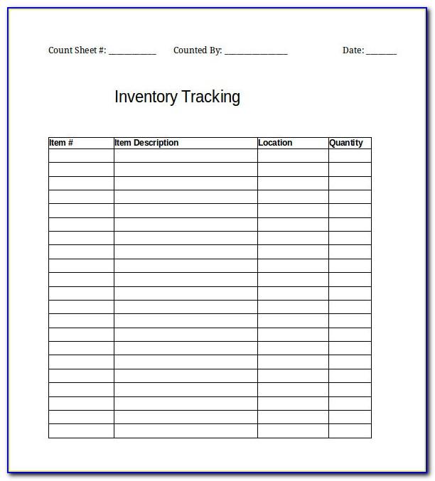 Inventory Tracking Spreadsheet Example