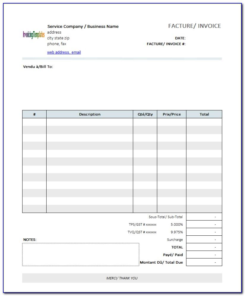 Invoice Sample Template Download